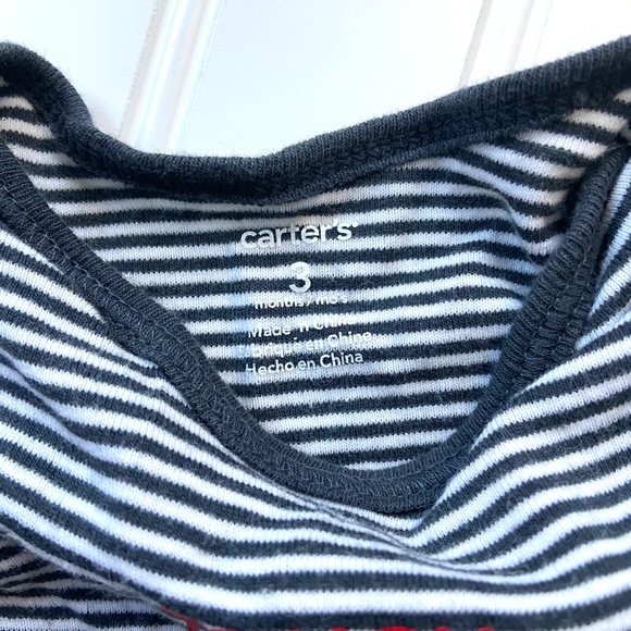 •Carter’s• Tough Guy striped onesie - Picture 4 of 5